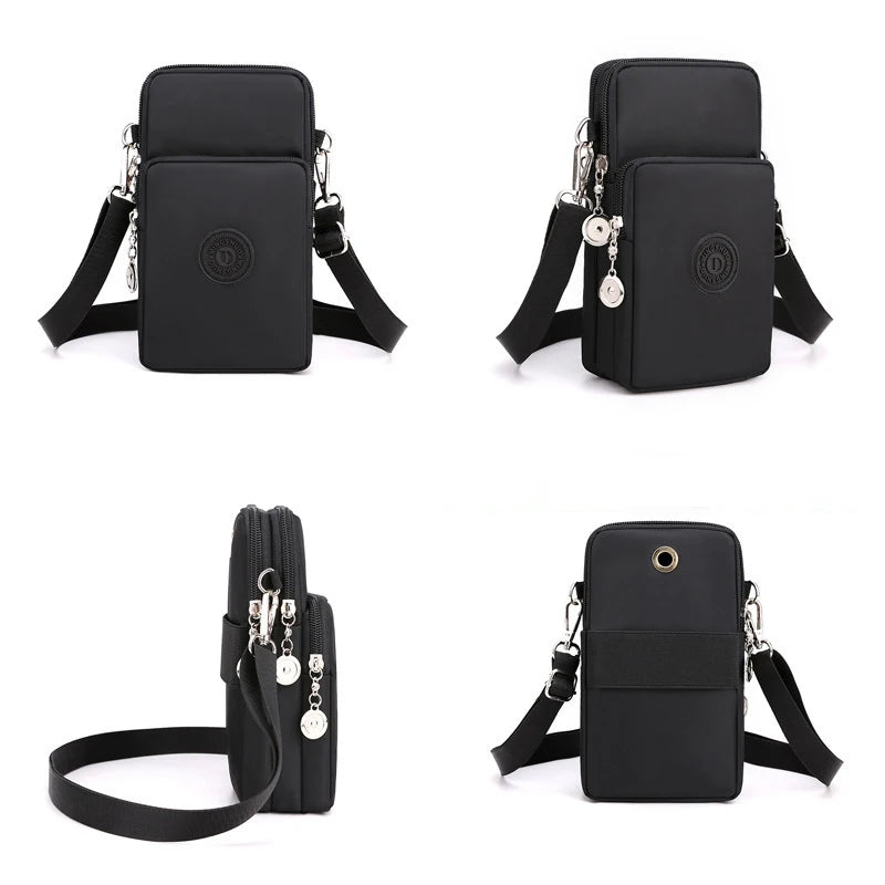 Nylon Cell Phone Shoulder Crossbody Bags