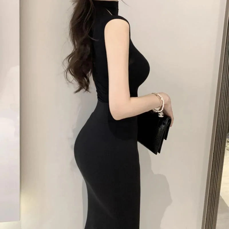 Blouse Sleeveless  Turtleneck Corset Tops