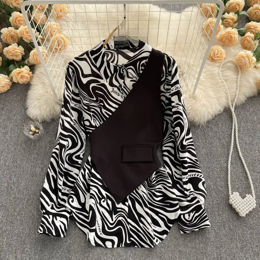 Fashionable Slimming Two-piece Illusion Casual Ladieswear