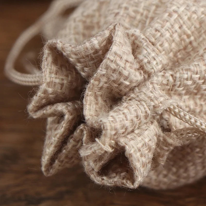 50PCS Drawstring Burlap Jute Favor Gift Bag