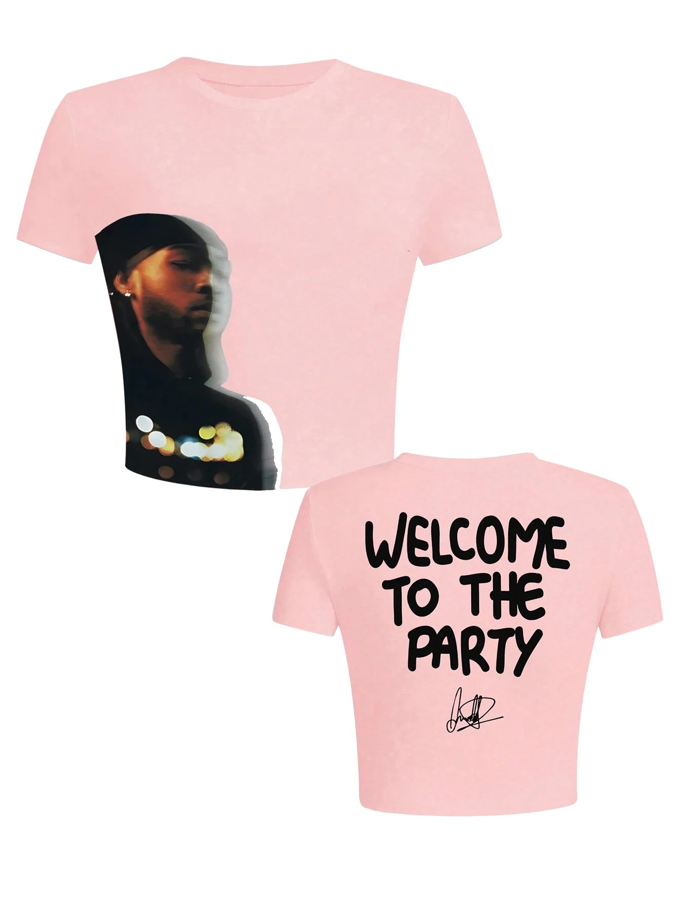 Figure Graphic Cropped T-Shirt  Daily Wear T-Shirt