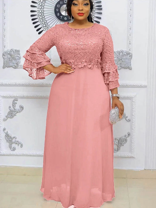 Evening Dresses Luxury Sequin Chiffon Long Dress