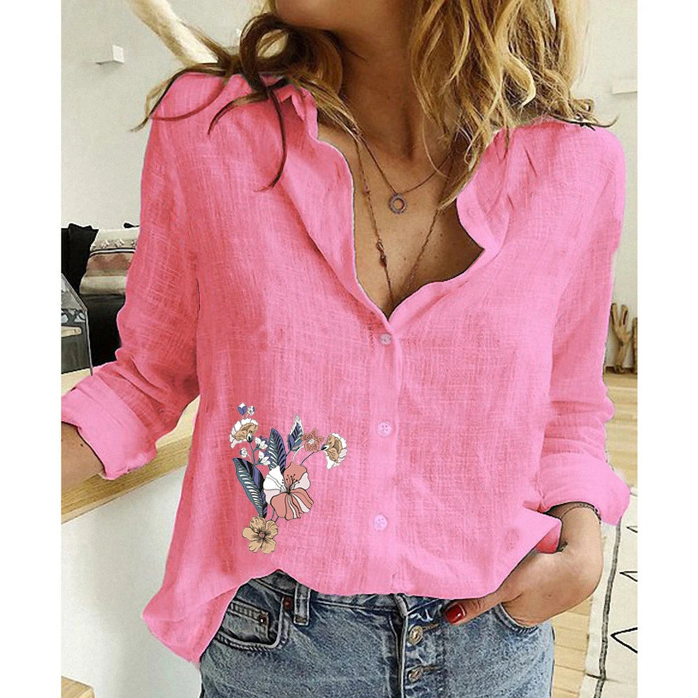 Women's Shirts Long-sleeved 
















l





























Loose Fitting Long Sleeve Button Down

l