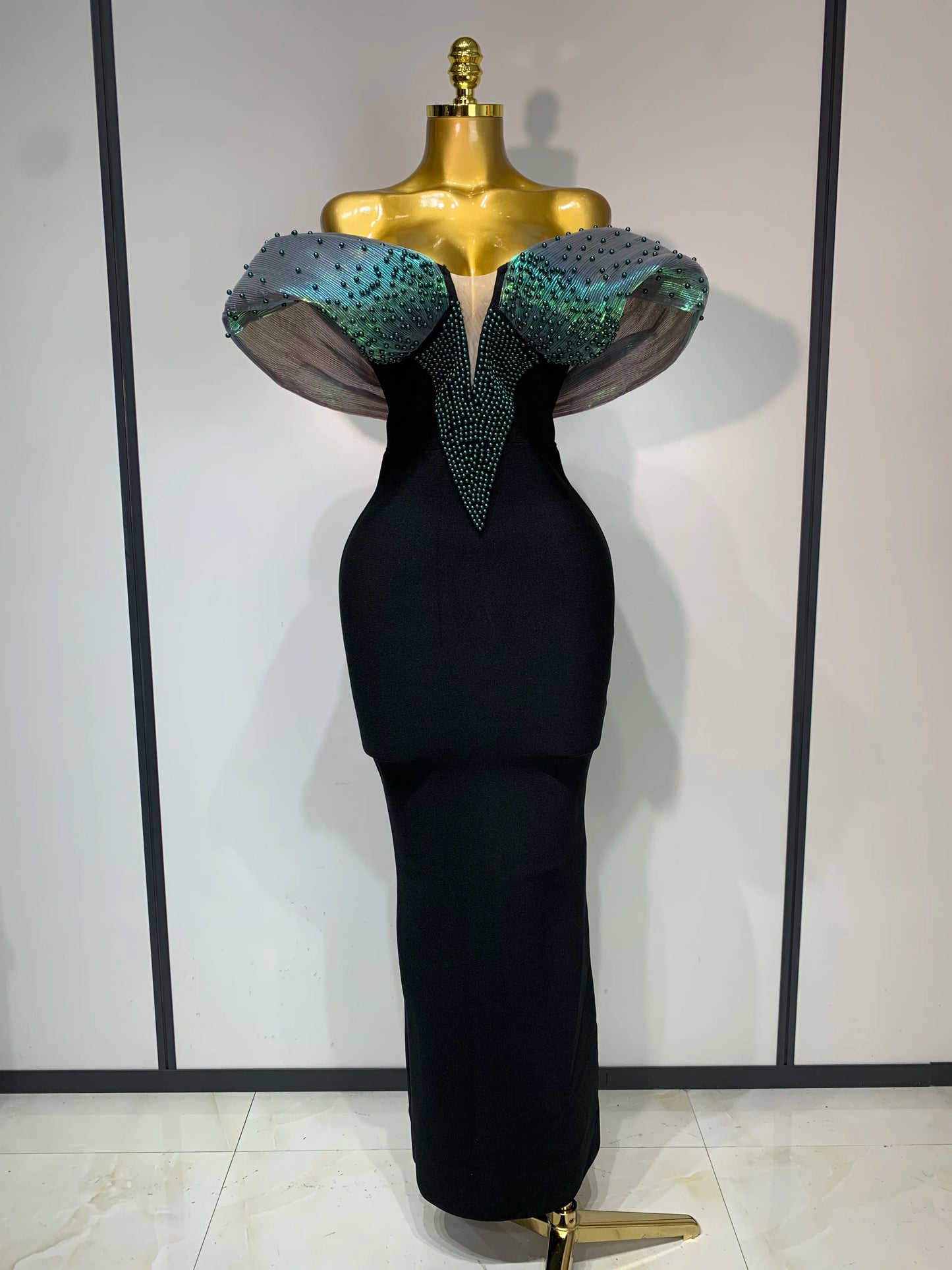 Sexy Off Shoulder Beading  Maxi Long  Dress