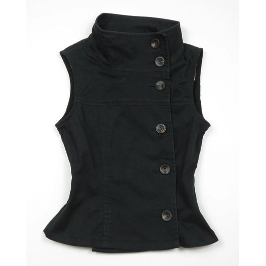 Crop Top Sexy Slim Casual Button-Down Turtleneck