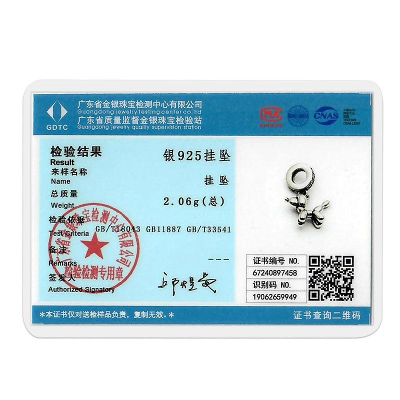 Hot Sale Charms 925 Silver Poodle Charms