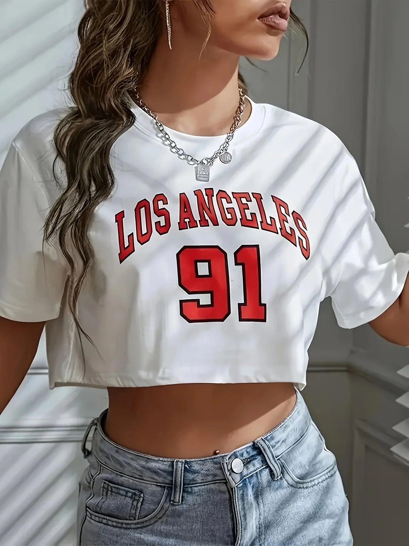 T Shirt Los Angeles Number 91 Brooklyn  Cropped