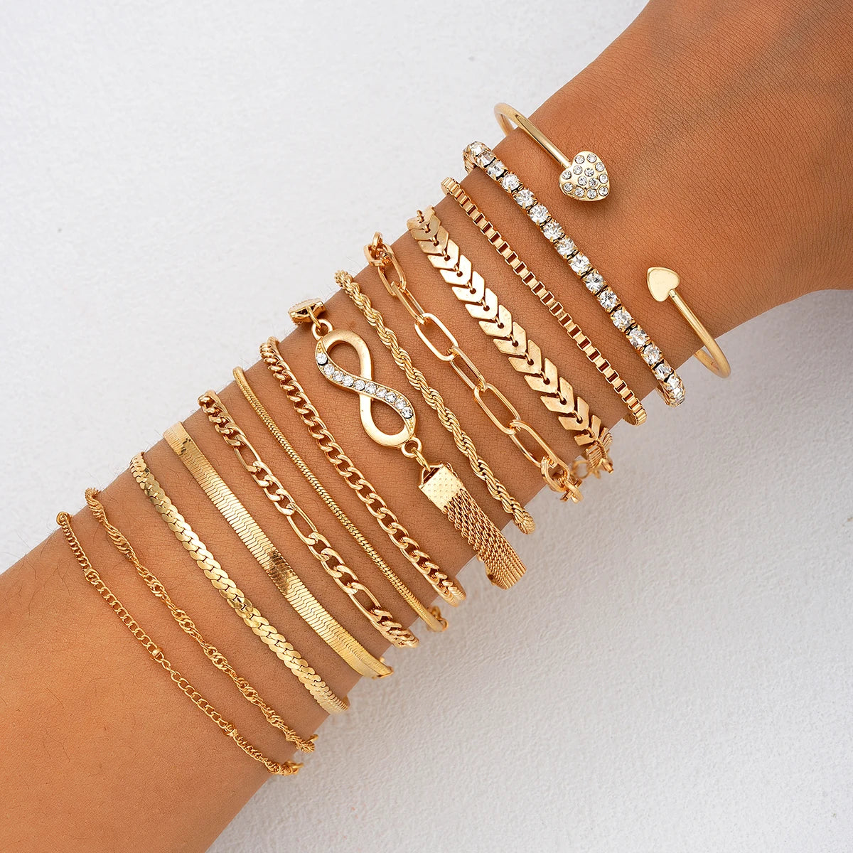14Pcs/Set Bohemian Multi-layer Chain Bracelets