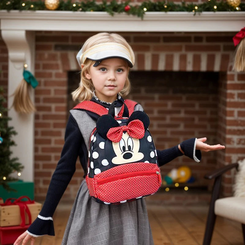 Disney Backpack Minnie Schoolbag For Kids Cartoon