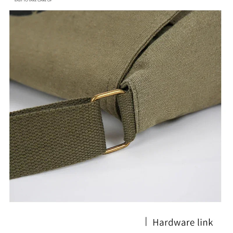 Cartoon Canvas Messenger Bag Large Capacity Tote