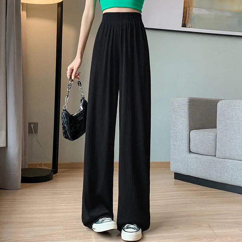 Ice Silk Wide-leg Pants