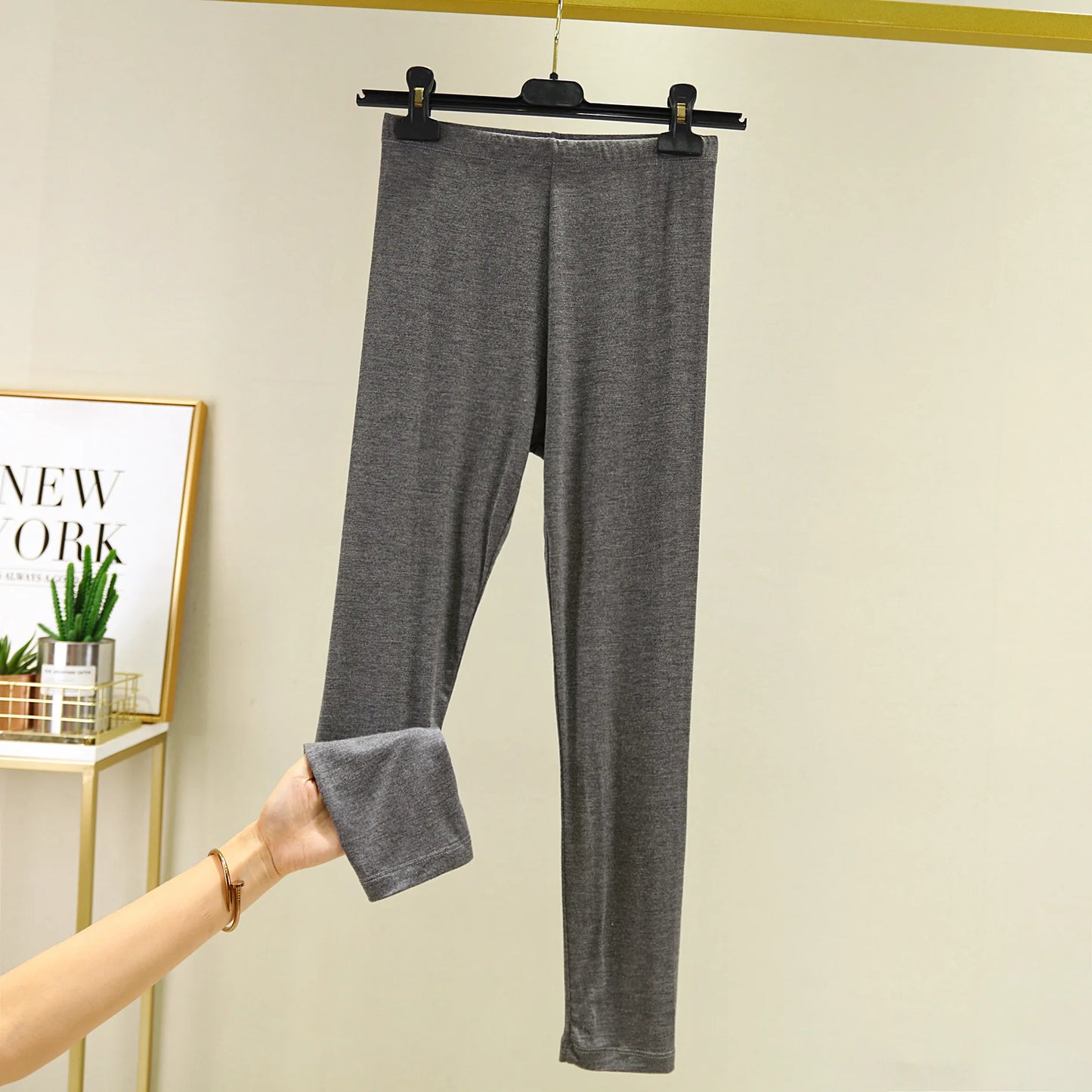 Cotton big leggings elastic comfortable pure color