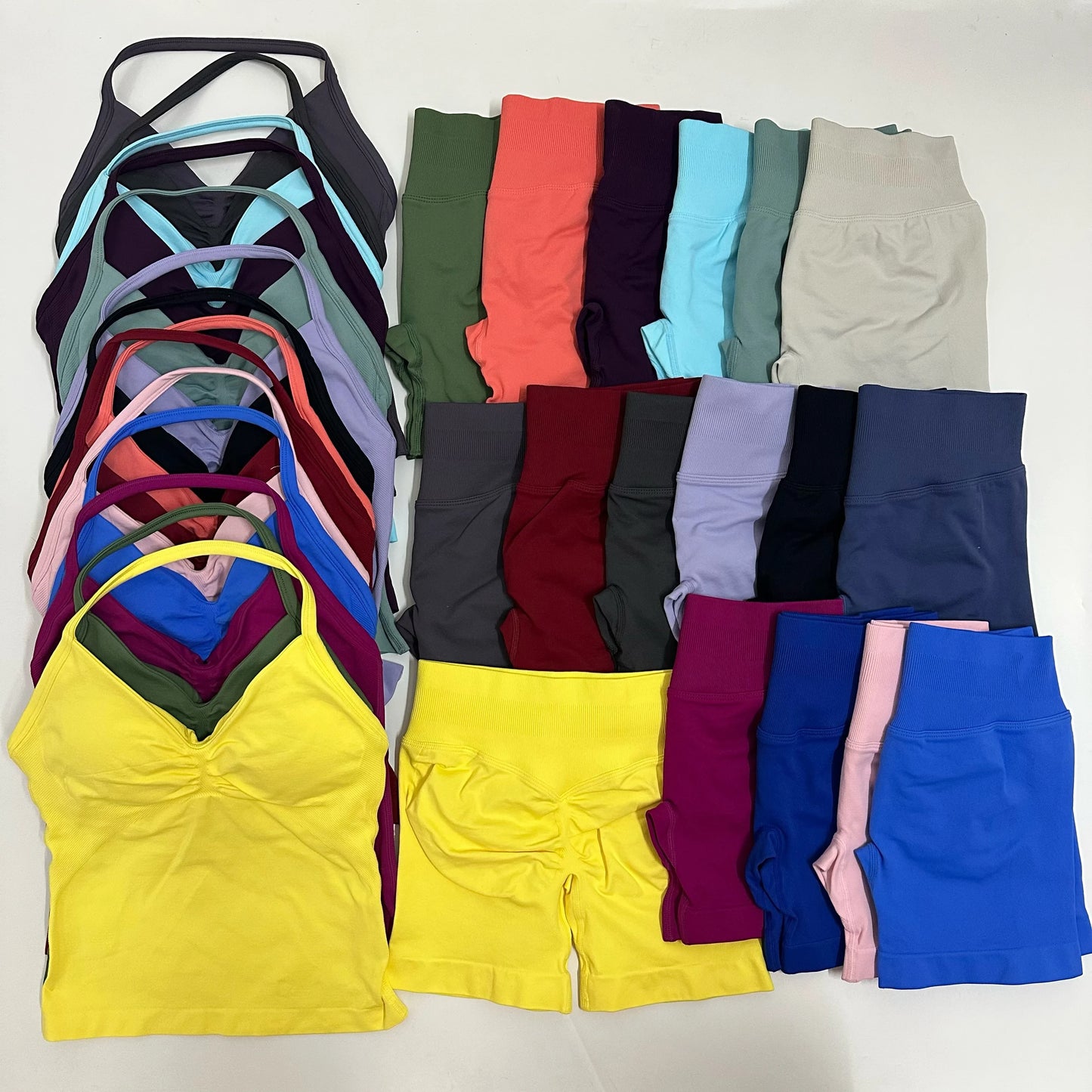 Yoga/Gym Set Backless Tank Tops High Waist