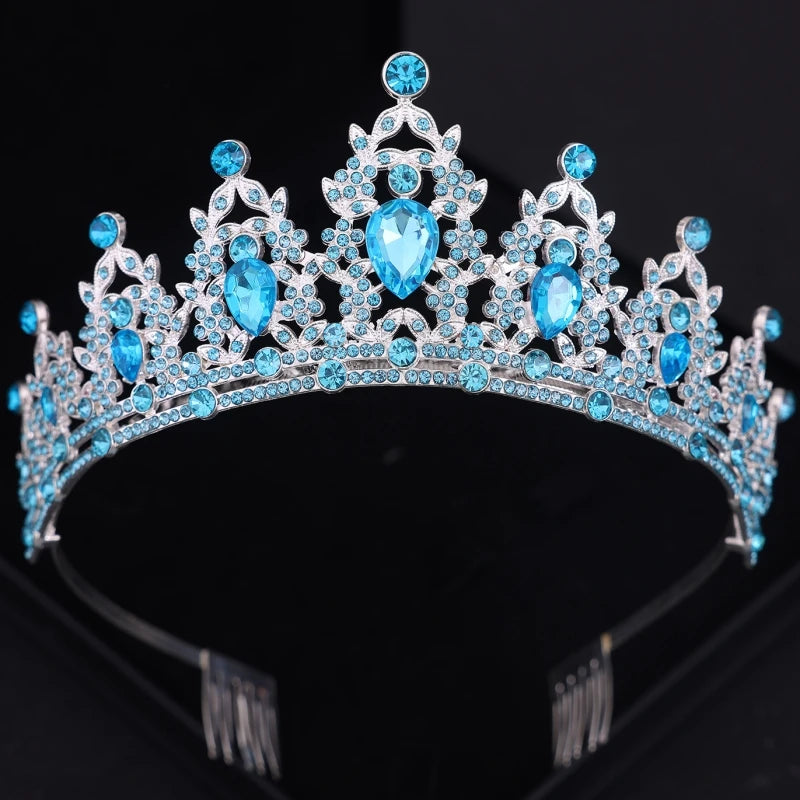 Wedding Hair Tiara Crown Silver Color Tiaras