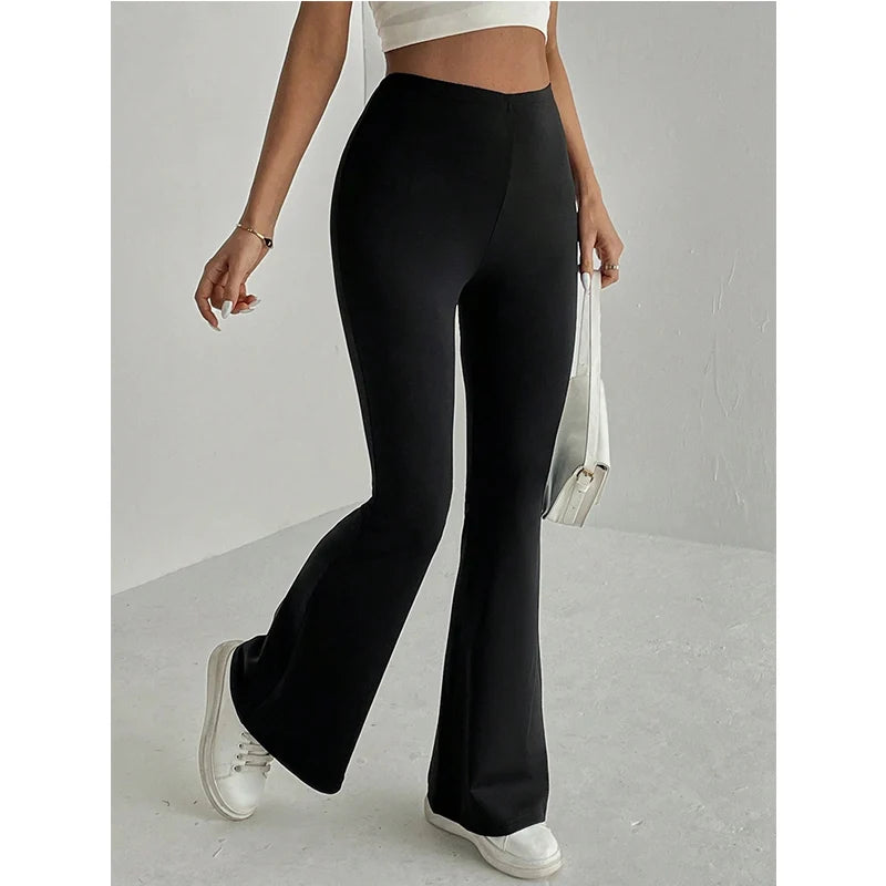 High Waist Flare Leg  Bell Bottom Trousers