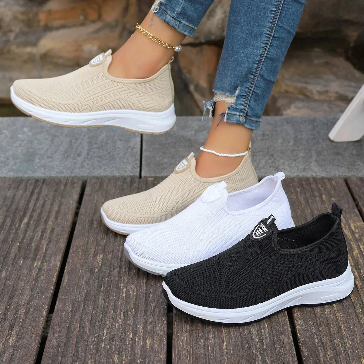 Lightweight Breathable Big Size Lady Flats