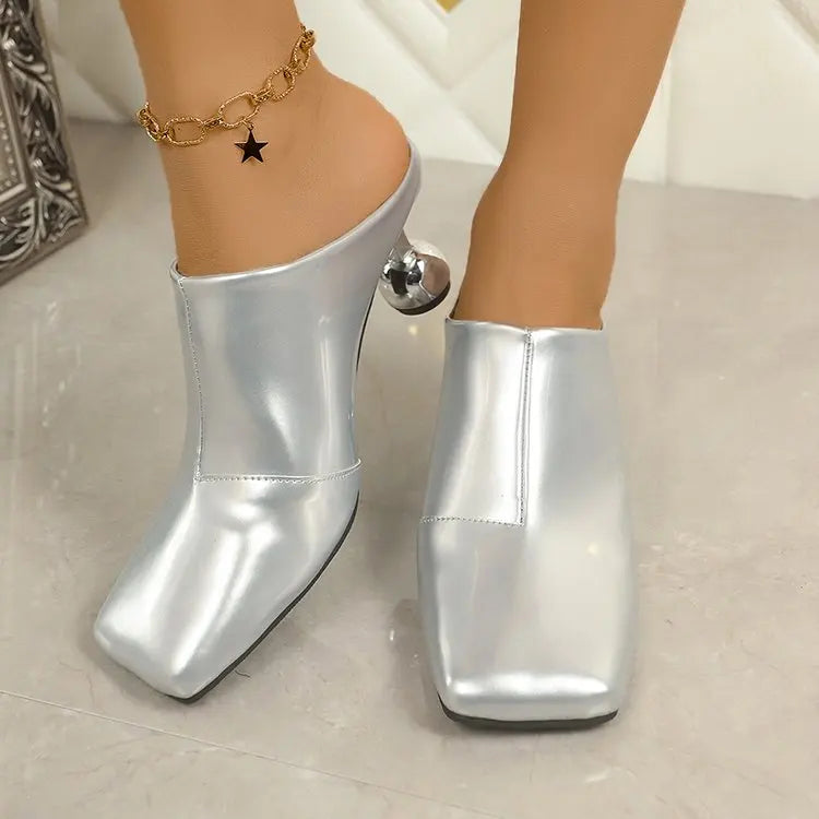 Sheepskin Textured Elegant Commuter Wine Glass Heels