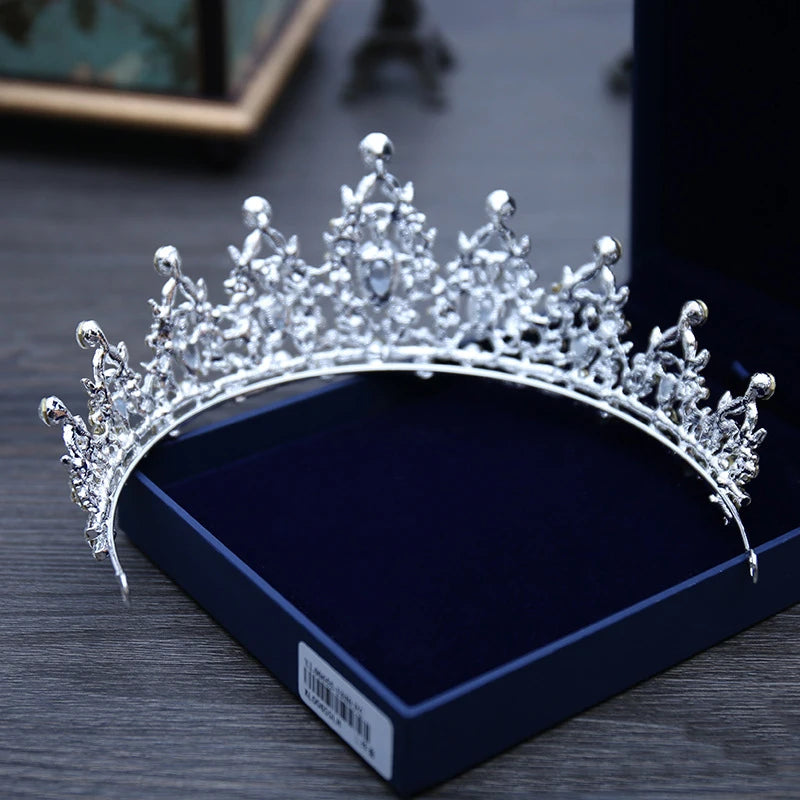Wedding Hair Tiara Crown Silver Color Tiaras
