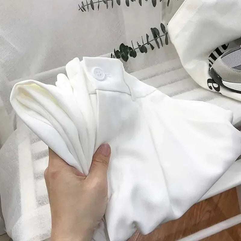 Suit Ankle Elastic High Waist Casual Trousers