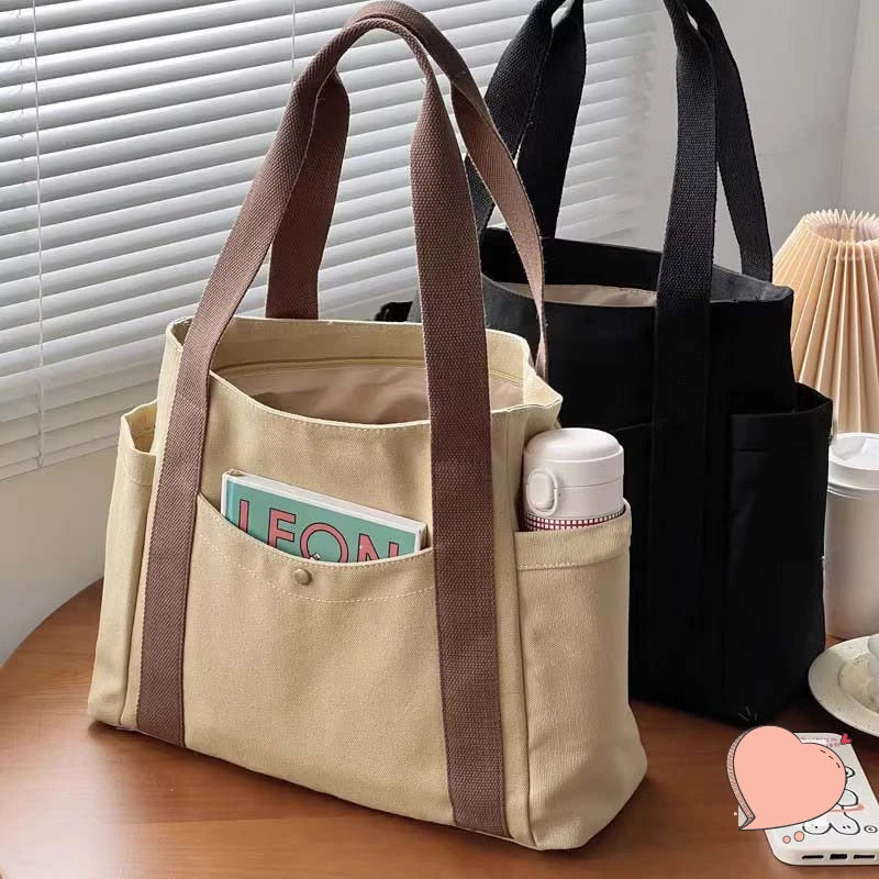 Large Capacity Canvas Tote  Shoulder Bag