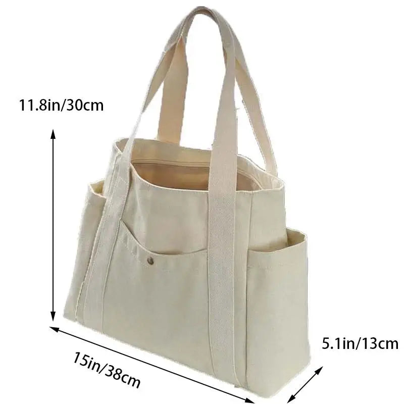 Large Capacity Tote Canvas Bag for Work