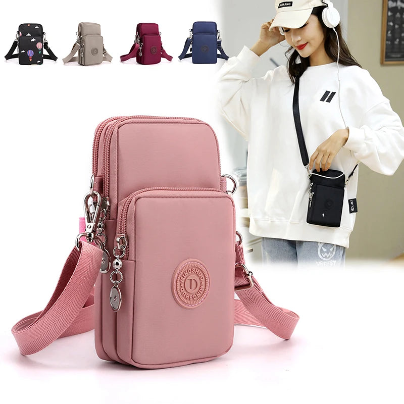 Nylon Cell Phone Shoulder Crossbody Bags