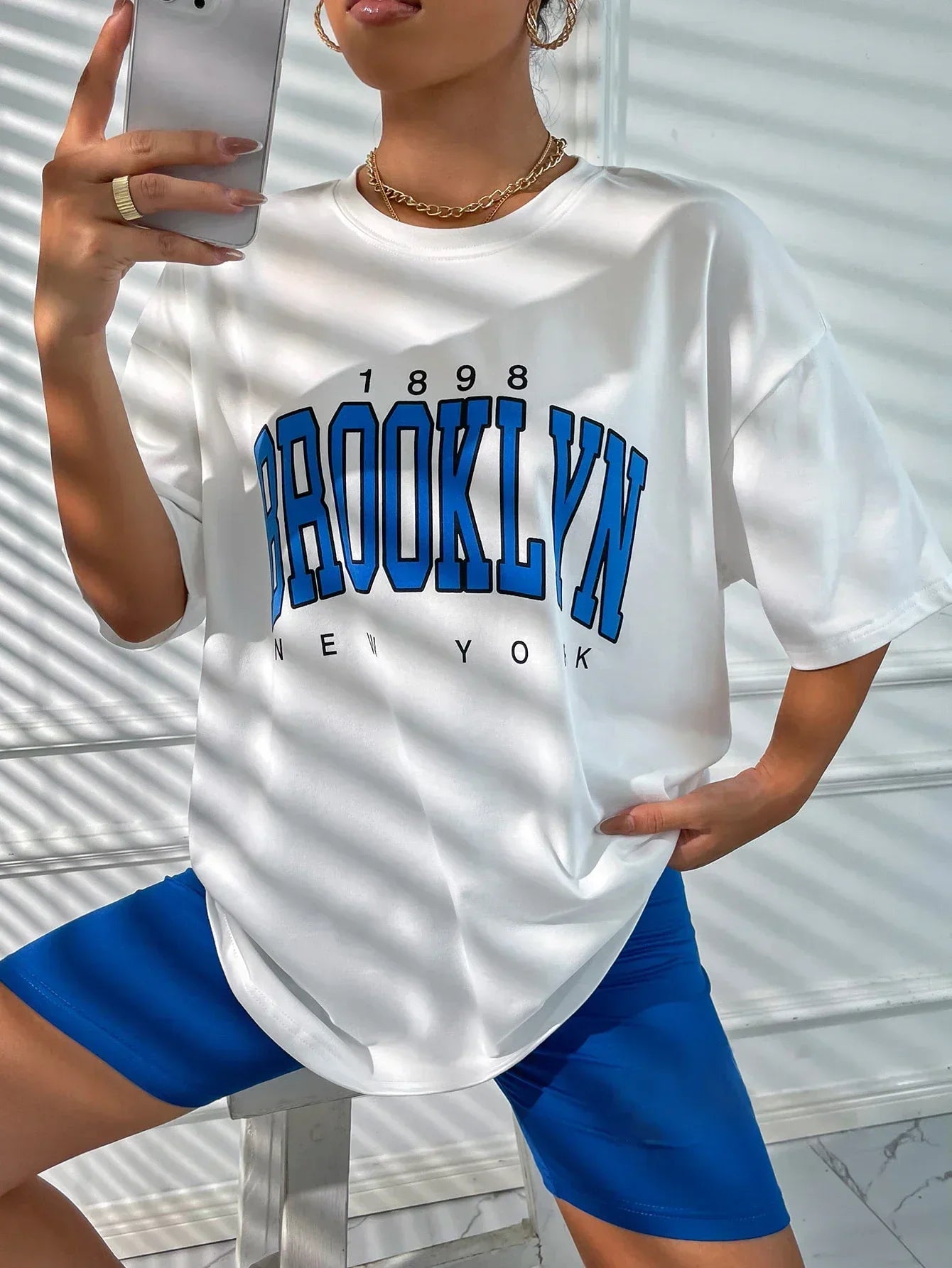 Brooklyn New York T-Shirts Oversize Short Sleeve