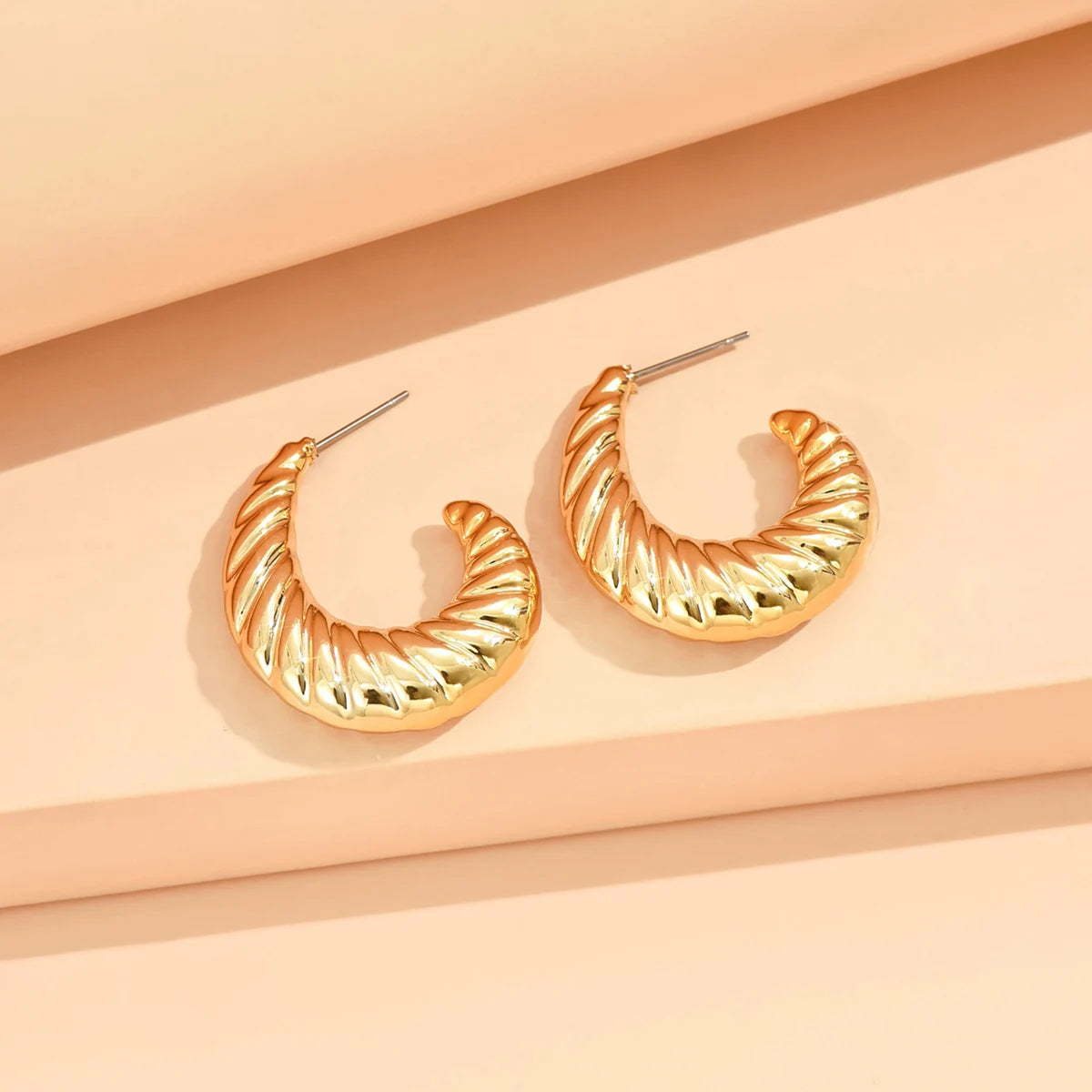 Geometric Irregular Metallic Color Earrings for Women