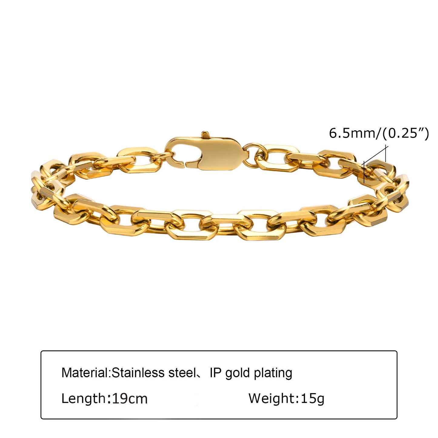 Gold Plated Layering Bracelets Wristband Waterproof Jewelry