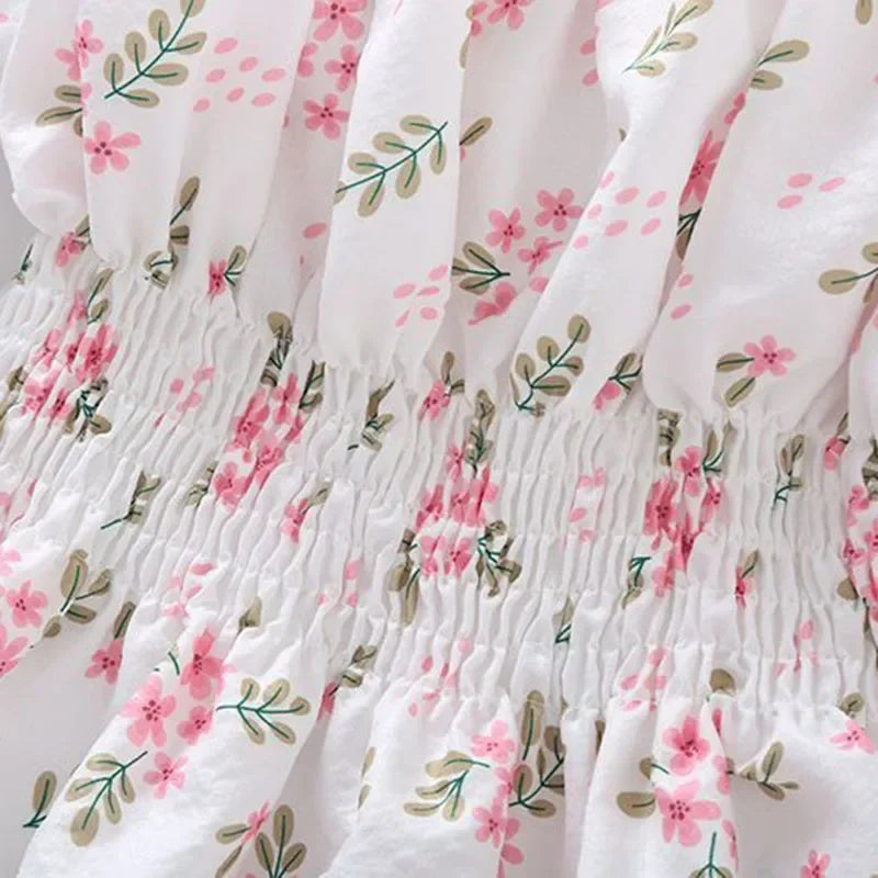 Pleat Design Slim Elastic Waist Cropped T-shirt