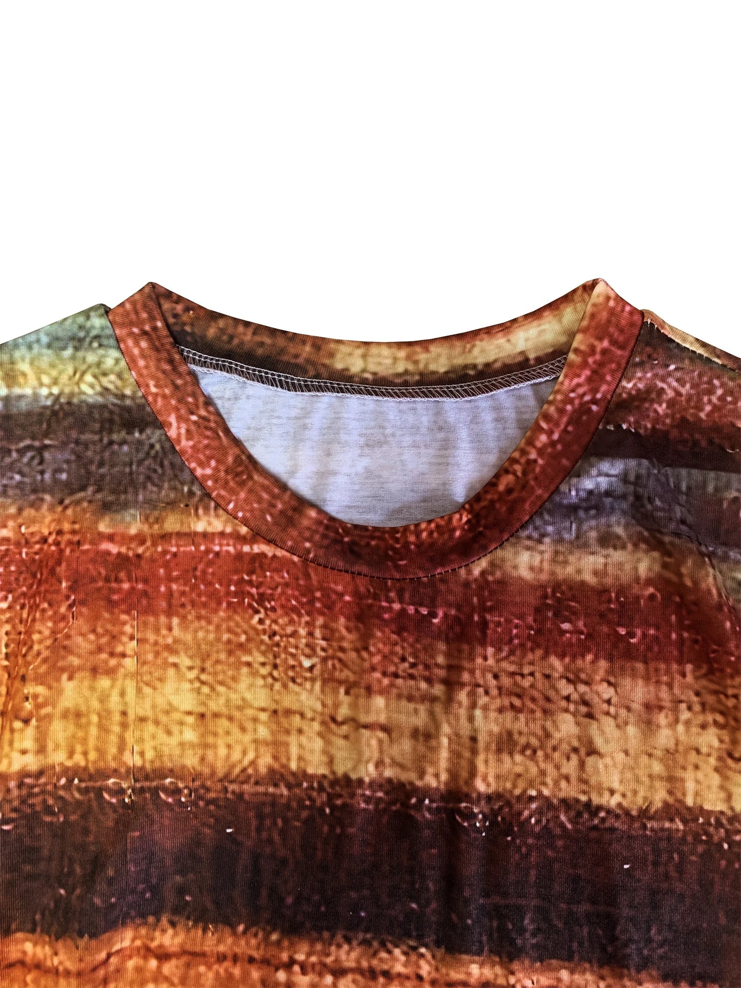 Long - Sleeve Striped T - Inspired Color Block