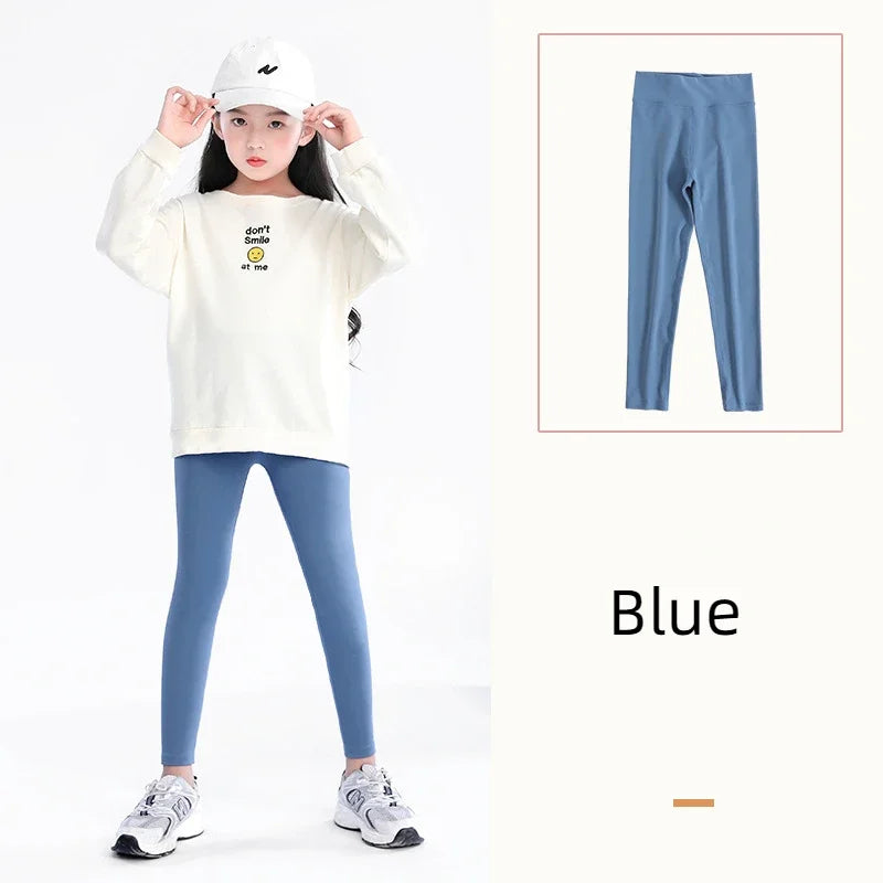 Kid Leggings Girl Thin Tights Sweatpants 2+y