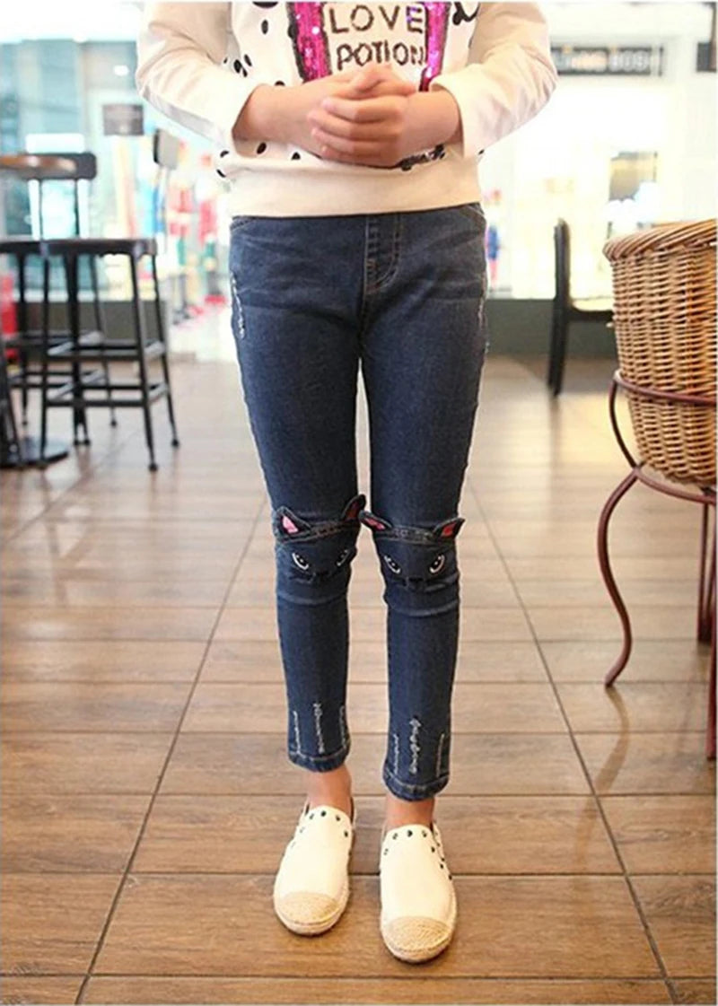 Children Infants Girls Casual Denim Long Pants