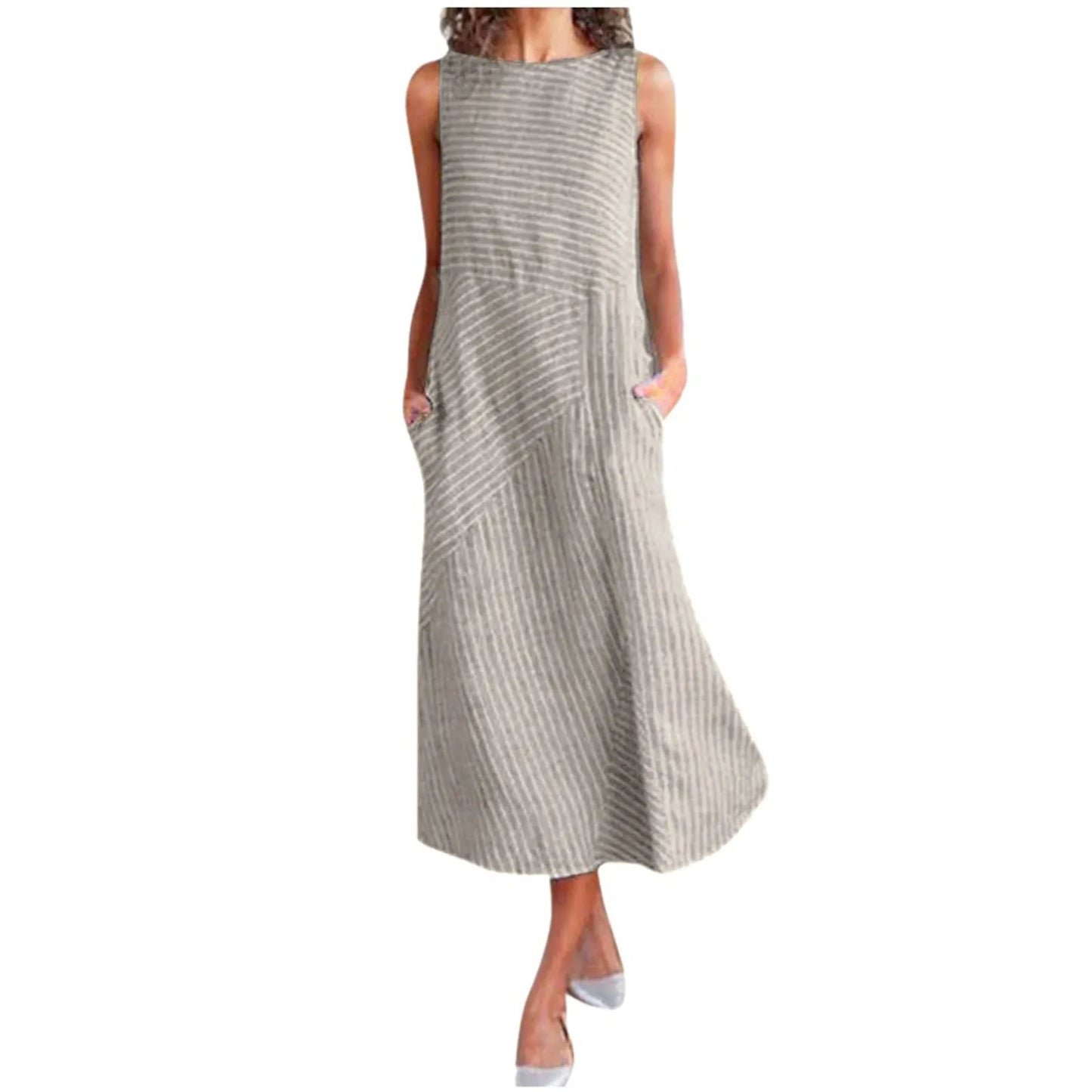 Casual Loose Comfortable Pocket Long Dress