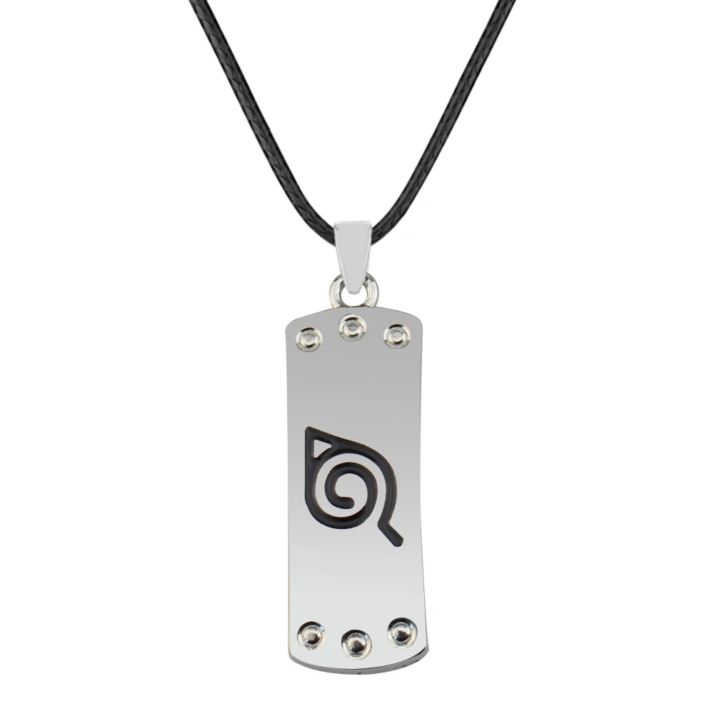 Leather Necklace  Red Cloud Pendant