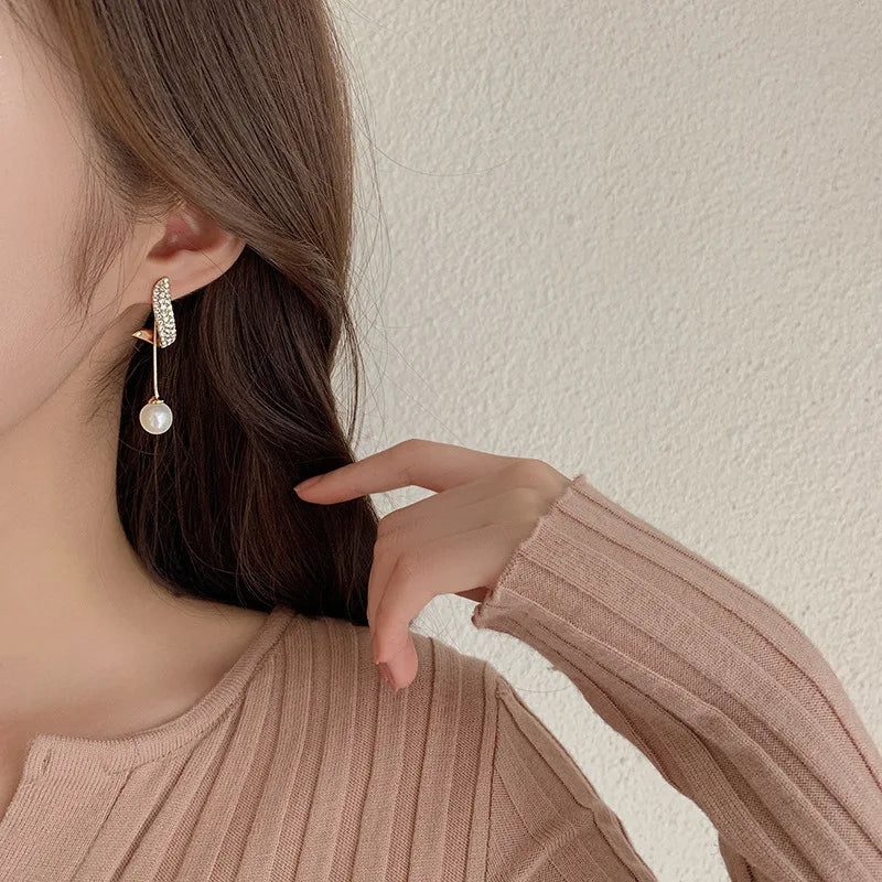 Elegant Imitation Pearl Dangle Earrings For Women