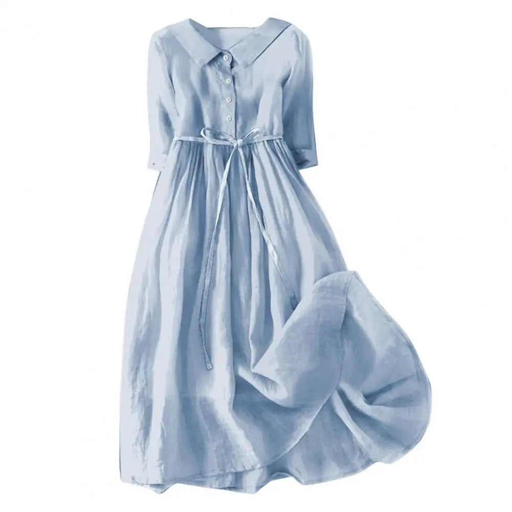 Short Sleeve Floral Print A Line Maxi Dress