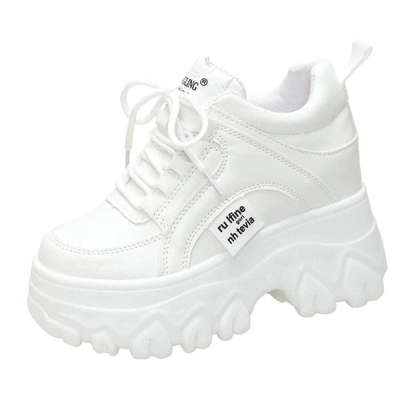 Breathable Chunky White Sneakers anti-slip