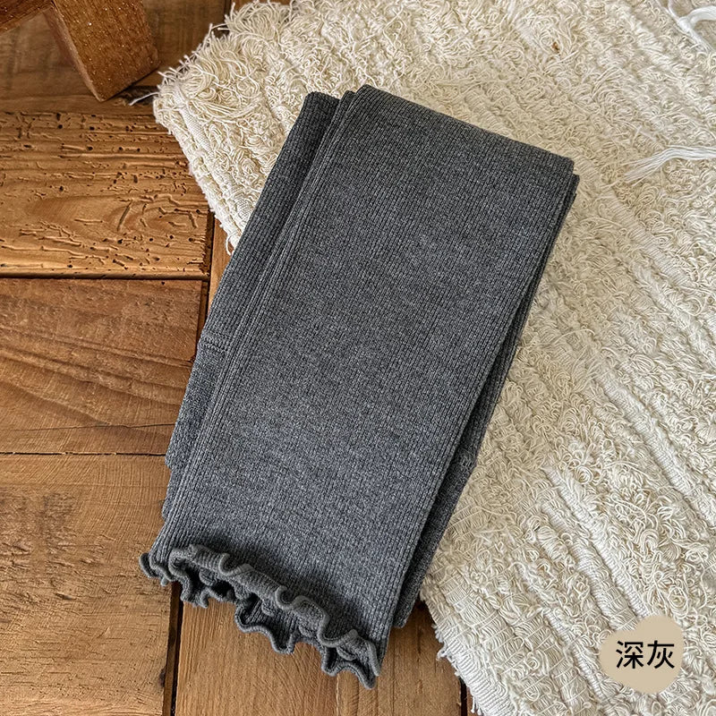 Girl Solid Kid Legging Toddler Skinny Cropped Trouser