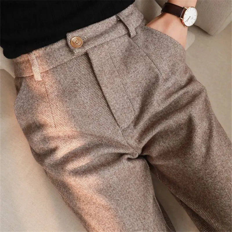 High Waist Suit Pencil Pants Fashion Trousers