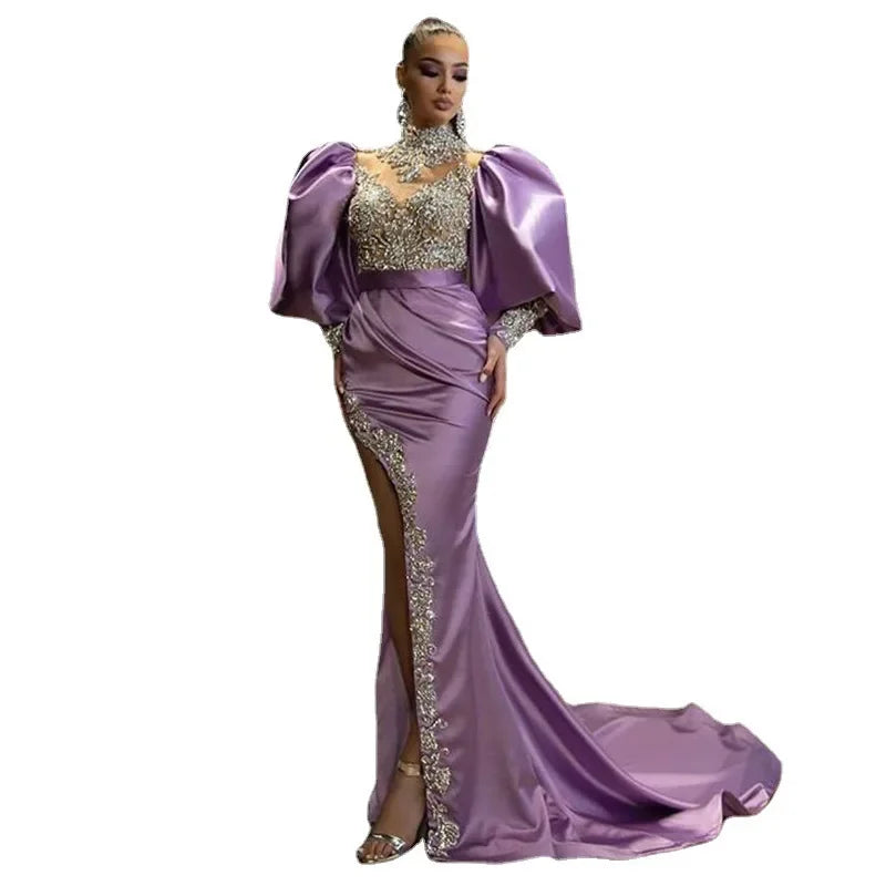 Princess Sleeve Hip-hugging Long Skirt Evening Dress