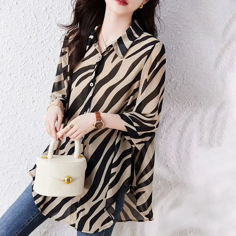 Shirts Chiffon Full Long Sleeve