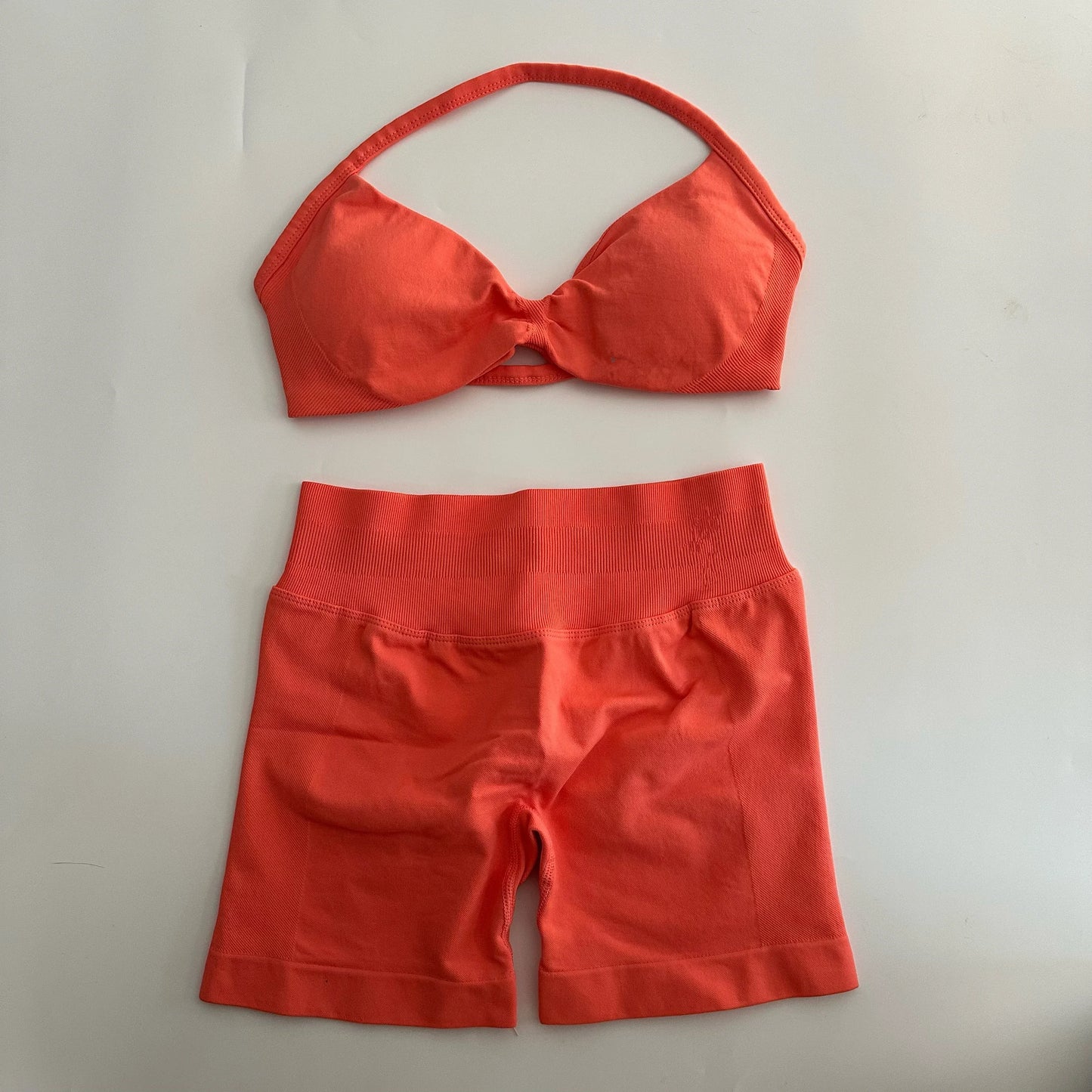 Yoga Gym Set Seamless Strappy Yoga Bra Top