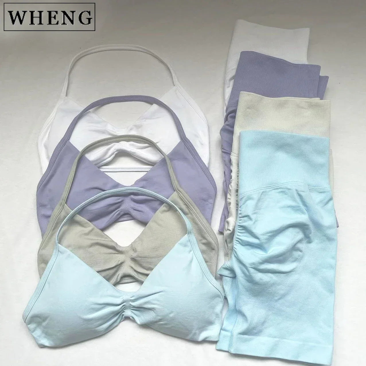 2 Piece Strappy Yoga Bra Top  Shorts Fitness