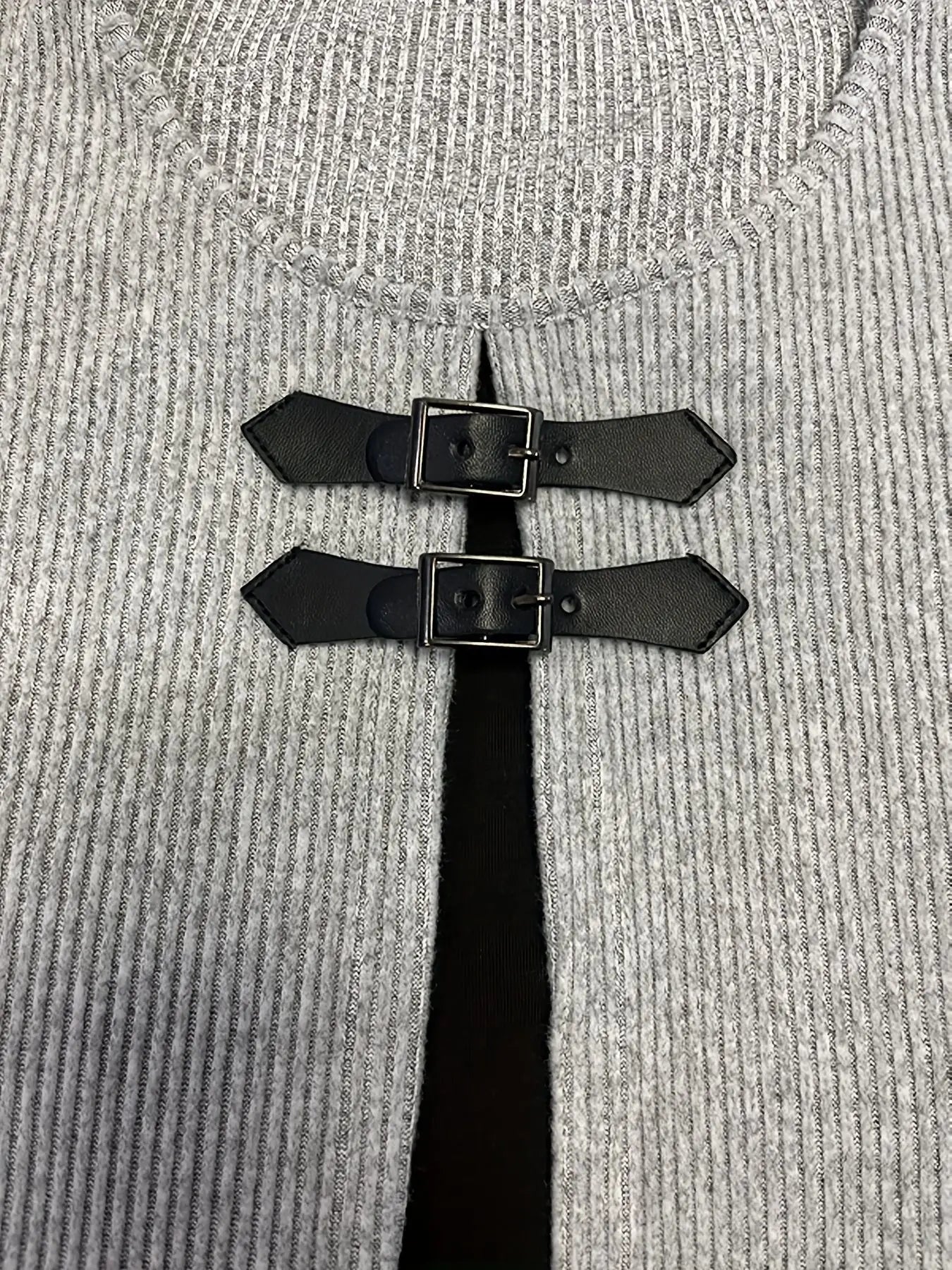 Solid Long Sleeved Round Neck Knitted  Dress