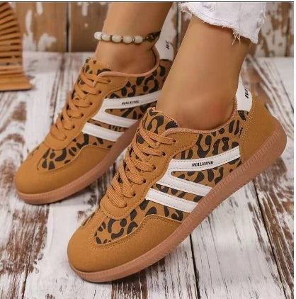 Sneakers Fashion Flat Heel  Leather Casual Shoes