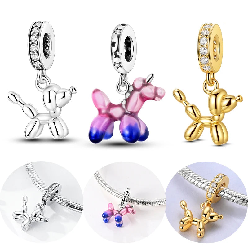 Hot Sale Charms 925 Silver Poodle Charms