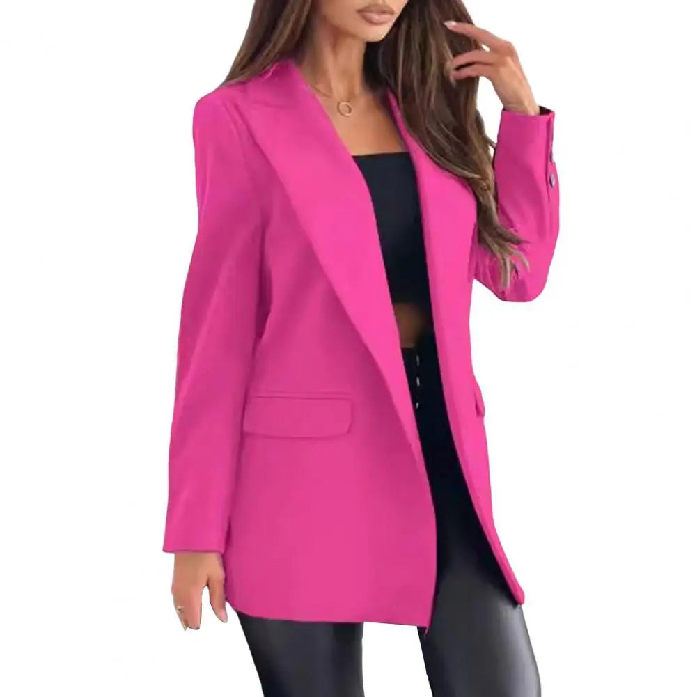 Suit Coat Lapel Long Sleeve Flap Pockets