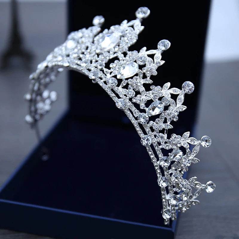 Wedding Hair Tiara Crown Silver Color Tiaras