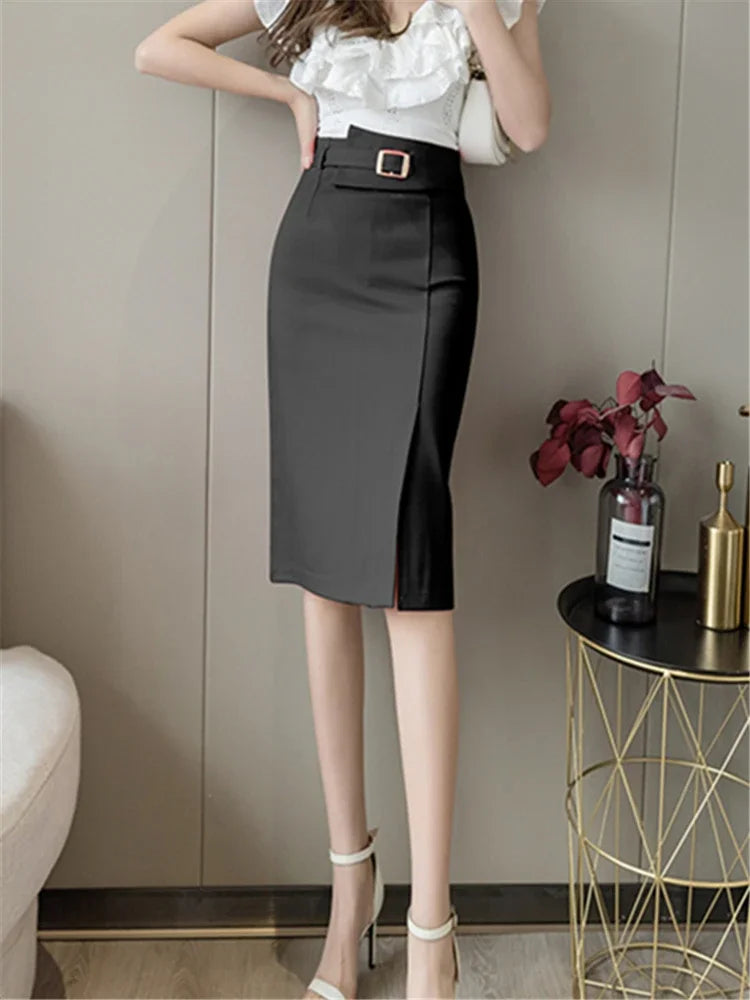 Wrap Midi High Waist Pencil Skirts